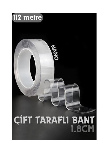 80+32 Metre Çift Taraflı Yapıştırıcı Bant Çivisiz Montaj 718950