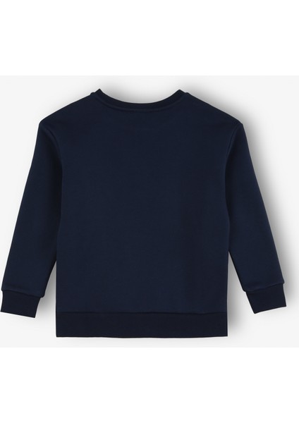 Baskılı Erkek Lacivert Sweatshırt D3WB-SWT35