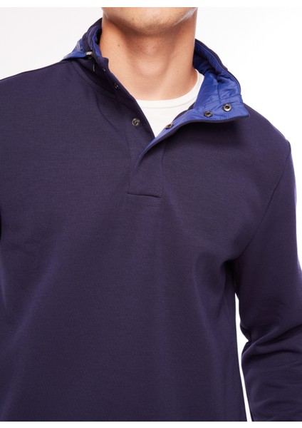 Kapüşon Yaka Düz Lacivert Erkek Sweatshırt F3WM-SWT140 fırsatları