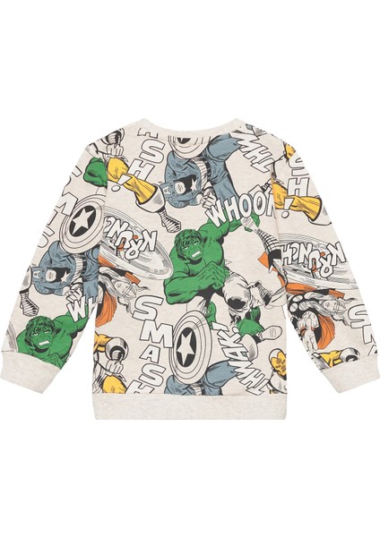 Name İt Baskılı Erkek Krem Sweatshırt Nmmjaakko Marvel Sweat Unb Mar fiyatları