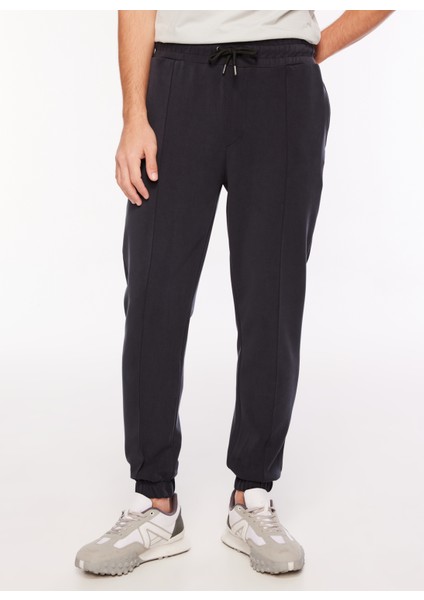 Bağlamalı Bel Relaxed Siyah Erkek Eşofman Altı F3WM-EA143 modelleri