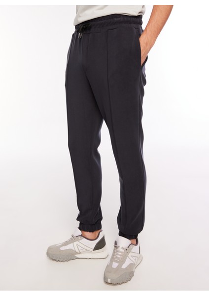 Bağlamalı Bel Relaxed Siyah Erkek Eşofman Altı F3WM-EA143 fırsatları