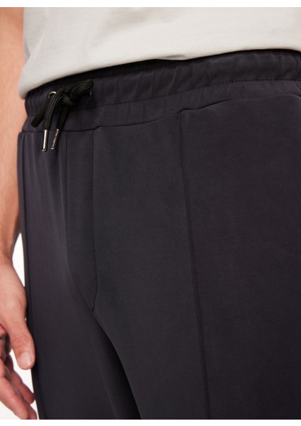 Bağlamalı Bel Relaxed Siyah Erkek Eşofman Altı F3WM-EA143 indirimleri