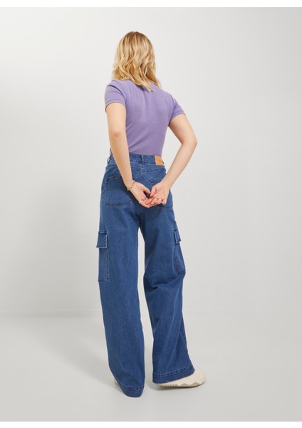 Normal Bel Normal Paça Geniş Fit Koyu Mavi Kadın Denim Pantolon Jxtokyo Asha Wıde Hw Jeans Yk Dnm indirimleri