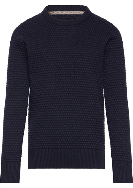 Bisiklet Yaka Normal Düz Lacivert Erkek Çocuk Kazak Jjeatlas Knıt Crew Neck Jnr