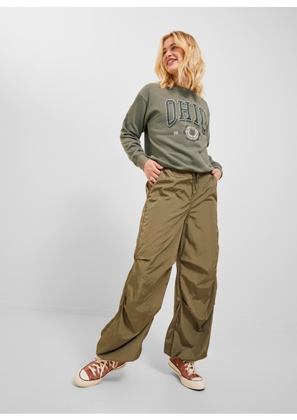 Bisiklet Yaka Baskılı Koyu Yeşil Kadın Sweatshırt Jxohıo Rlx Ls Crew Swt fiyatları