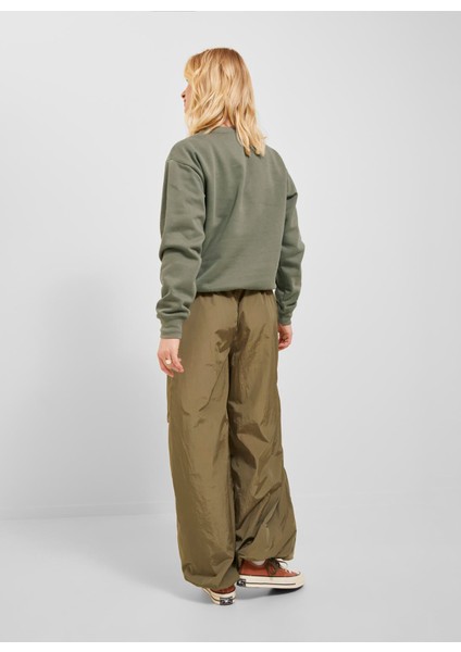 Bisiklet Yaka Baskılı Koyu Yeşil Kadın Sweatshırt Jxohıo Rlx Ls Crew Swt fırsatları