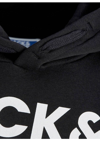 Baskılı Erkek Çocuk Siyah Sweatshırt Jjecorp Logo Sweat Hood Noos Jnr modelleri