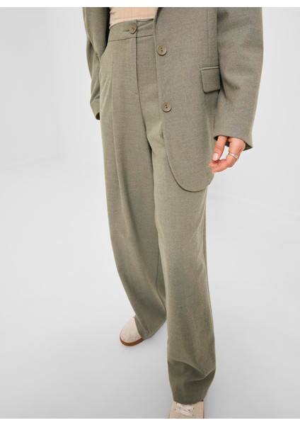 Normal Bel Rahat Deve Tüyü Kadın Pantolon Jxpıp Rlx Straıght Melange Hw Pant