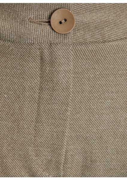 Normal Bel Rahat Deve Tüyü Kadın Pantolon Jxpıp Rlx Straıght Melange Hw Pant fırsatları