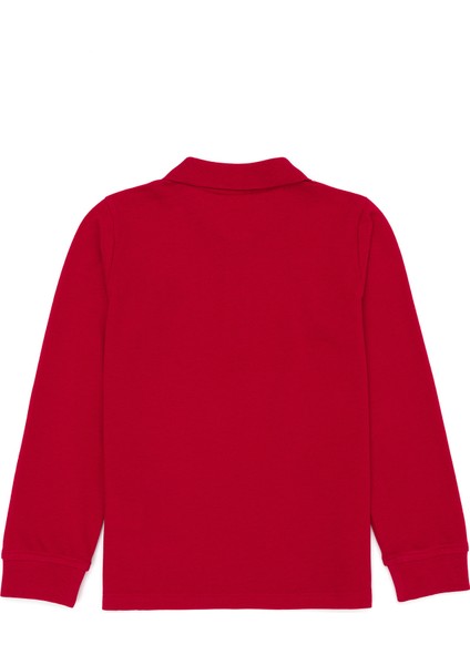 Kırmızı Erkek Çocuk Polo Yaka Uzun Kollu Sweatshirt TP01KIDSSK023 fiyatları