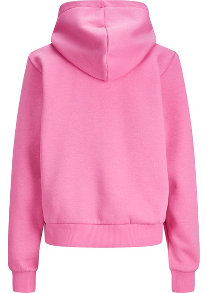 Kapüşon Yaka Baskılı Pembe Kadın Sweatshırt Jxnola Rlx Ls Short Hood Swt