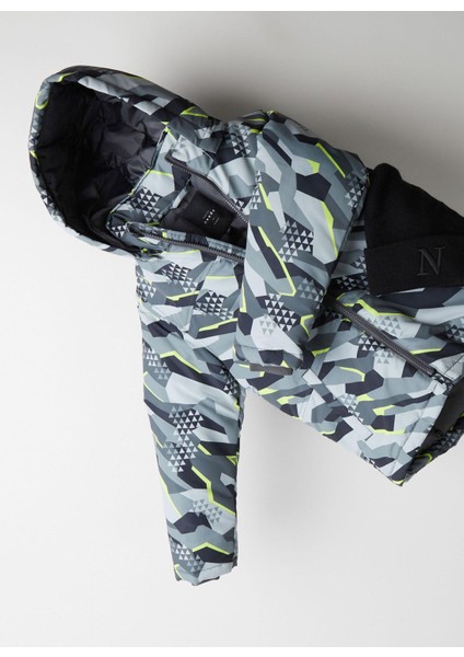Gri Erkek Mont Nkmmax Jacket Graphıc Sport modelleri