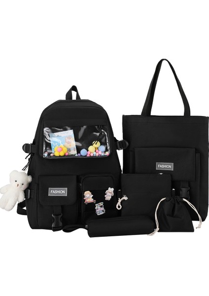 5 Adet/takım Sırt Çantası Öğrenci Büyük Kapasiteli Sırt Çantası (Yurt Dışından)
