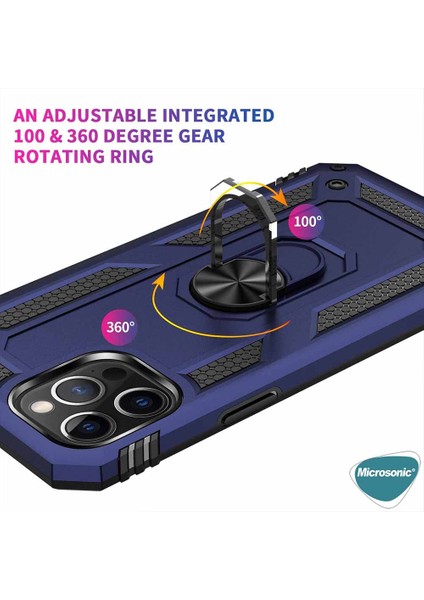 Apple iPhone 15 Pro Max Kılıf Military Ring Holder Siyah fırsatları