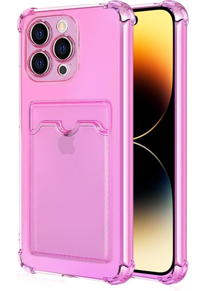 Apple iPhone 15 Pro Max Card Slot Shock Kılıf Pembe