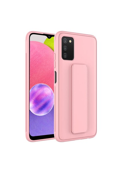 Samsung Galaxy A03S Kılıf Şık ve Stantlı QStand Premium Kapak