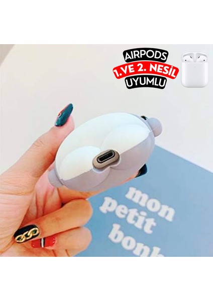1. ve 2.nesil Uyumlu Sevimli Köpek Balığı Figürlü Darbe Emici ve Koruyucu Silikon Kulaklık Kılıfı fırsatları