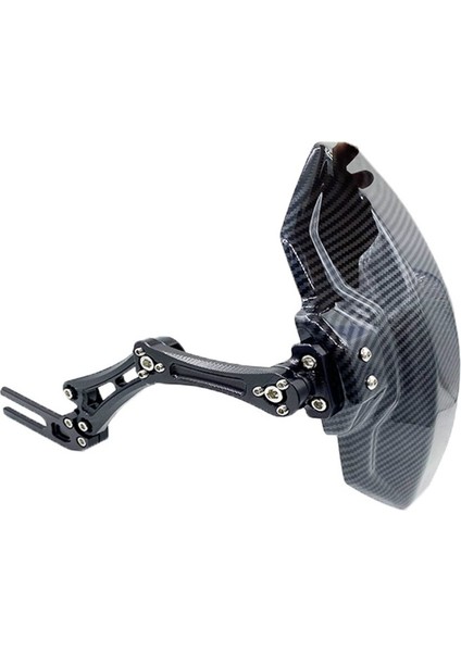 Motosikler Çamurluk Sıyırıcı Cnc Alüminyum Kol Plastic Karbon Desen SİYAH