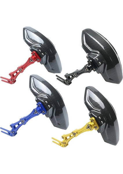 Motosikler Çamurluk Sıyırıcı Cnc Alüminyum Kol Plastic Karbon Desen SİYAH