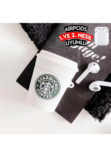 1. ve 2.nesil Uyumlu Starbucks Bardak Figürlü Darbe Emici ve Koruyucu Silikon Kulaklık Kılıf fırsatları