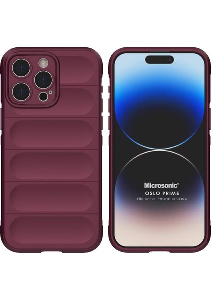 Apple iPhone 15 Pro Max Kılıf Oslo Prime Bordo