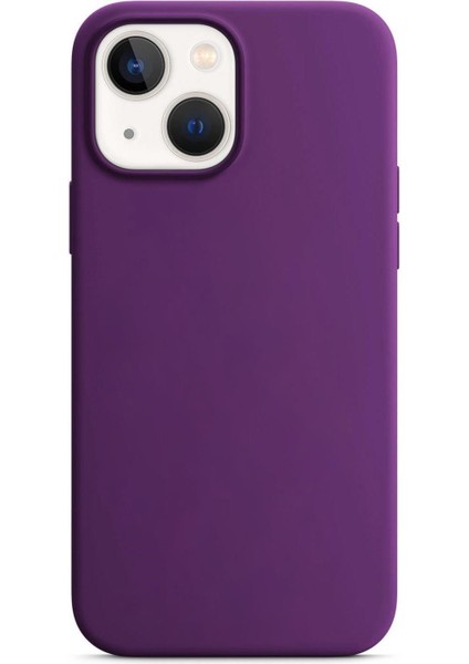 Apple iPhone 15 Kılıf Liquid Lansman Silikon Mor