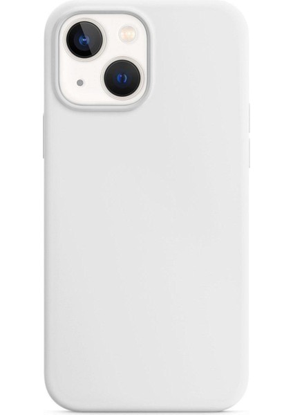 Apple iPhone 15 Kılıf Liquid Lansman Silikon Beyaz