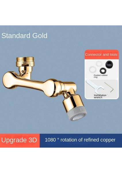 1080 Derece Musluk Mekanik Kol Uzatma Derzi Su Sıçramasına Dayanıklı Lavabo (Yurt Dışından)