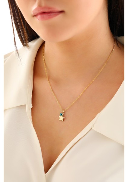 14 Ayar Altın Yıldız Göz Singapur Zincir Kolye fiyatları