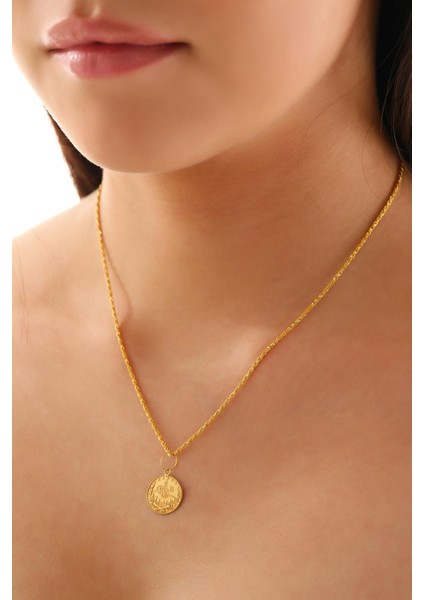 14 Ayar Altın Küçük Boy Tuğra Halat Zincir Kolye fiyatları