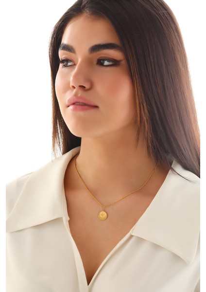 14 Ayar Altın Küçük Boy Tuğra Halat Zincir Kolye fırsatları