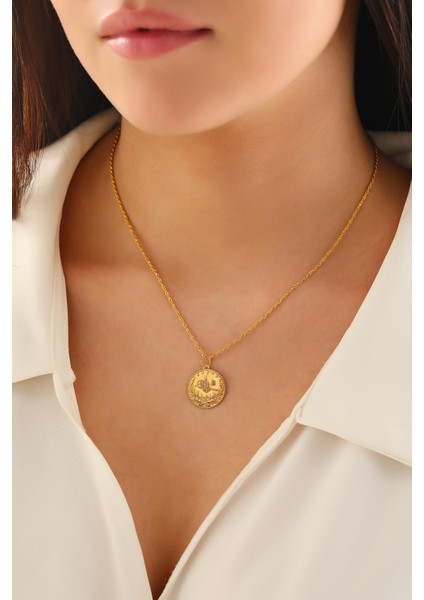 14 Ayar Altın Orta Boy Tuğra Halat Zincir Kolye fiyatları