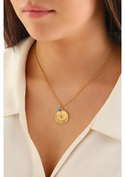14 Ayar Altın Büyük Boy Tuğra Göz Halat Zincir Kolye fiyatları