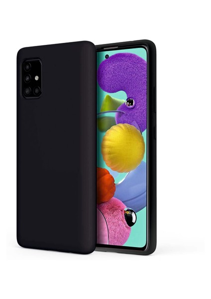 Samsung Galaxy A72 Siyah Silikon Rubber Kılıf Arka Kapak