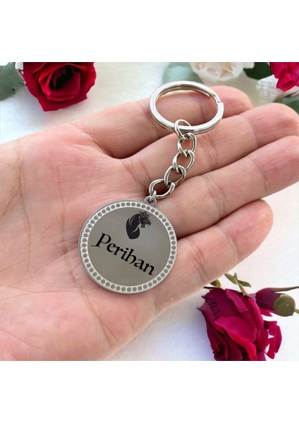 Perihan Ismıne Özel Kral Aslan Tasarım Anahtarlık -Haa