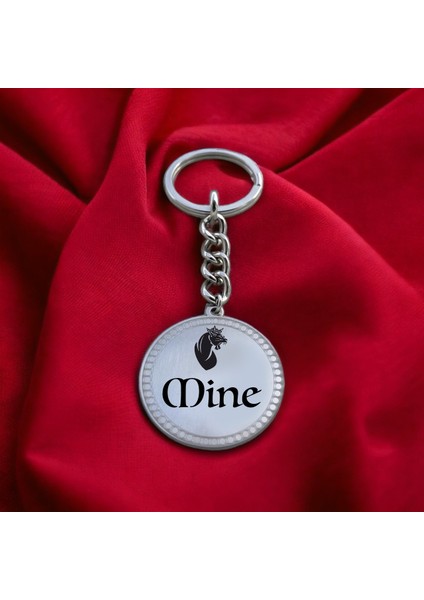 Mine Ismıne Özel Kral Aslan Tasarım Anahtarlık -Haa