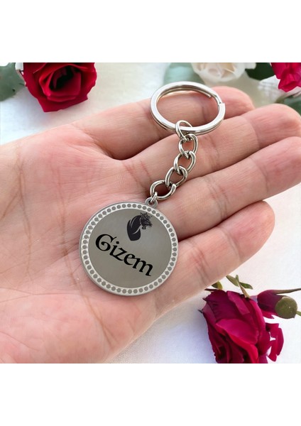 Gizem Ismıne Özel Kral Aslan Tasarım Anahtarlık -Haa
