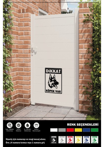 Dikkat Köpek Var Stıcker 27 x 19 cm fiyatları