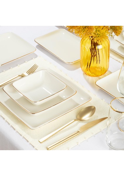 Elegant Kalypso Gold 55 Parça Yemek Takımı