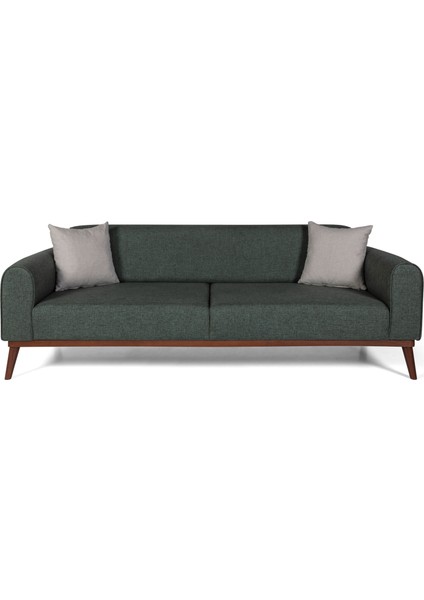 Perla Sofa Seneca Yataklı Kanepe Keten Yeşil