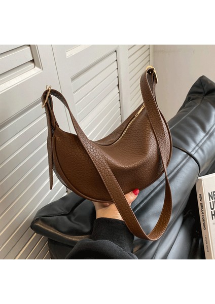Kahve Ana Kesesi Femme Yan Çanta Bayanlar Için Omuz Çantaları Tasarımcı Çanta Lüks Yumuşak Deri Crossbody Çanta Kahverengi Basit Kadın Çantası (Yurt Dışından) fiyatları