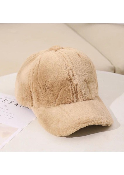 Trend Camel Peluş Cap Şapka