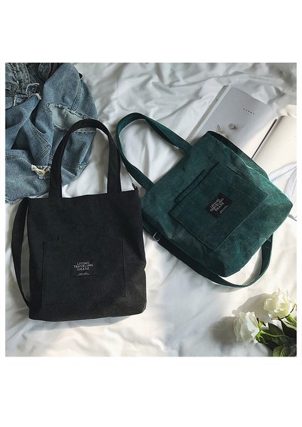 Açık Kahverengi Kadın Kanvas Omuzdan Askili Çanta Moda Kadife Büyük Kapasiteli Crossbody Çanta Kadın Rahat Ekose Düz Renk Çanta (Yurt Dışından) fırsatları