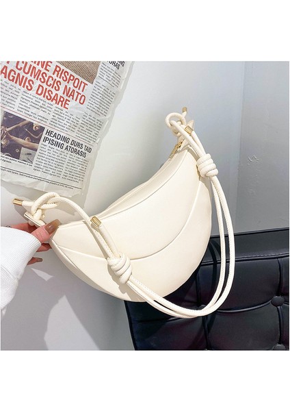 Beyaz Ladsoul 2021 Düz Renk Çantalar ve Cüzdanlar Trend Kadınlar Için Crossbody Omuz Çantası Markalı Trendy Pu Deri Köfte Tasarımı (Yurt Dışından)