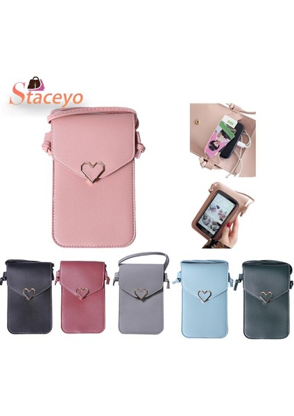 Derin Gri 2022 Çanta Için Kadınlar Dokunmatik Ekran Cep Telefonu Çanta Akıllı Telefon Cüzdan Omuz Askısı Çanta Pu Deri Casual Katı Crossbody Çanta (Yurt Dışından) fiyatları