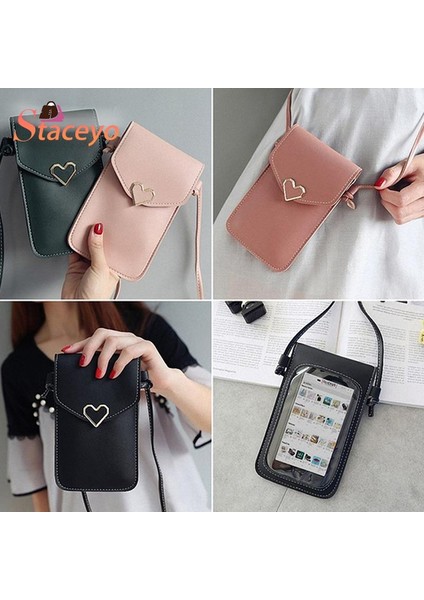 Derin Gri 2022 Çanta Için Kadınlar Dokunmatik Ekran Cep Telefonu Çanta Akıllı Telefon Cüzdan Omuz Askısı Çanta Pu Deri Casual Katı Crossbody Çanta (Yurt Dışından) indirimleri