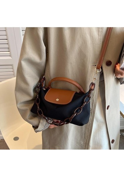 Siyah Kadın Çantaları 2022 Patchwork Kumaş Büyük Kapasiteli Kadınlar Için Crossbody Çanta Yeni Omuz Çantası Kadın Omuz Çantası ve Çanta (Yurt Dışından) modelleri