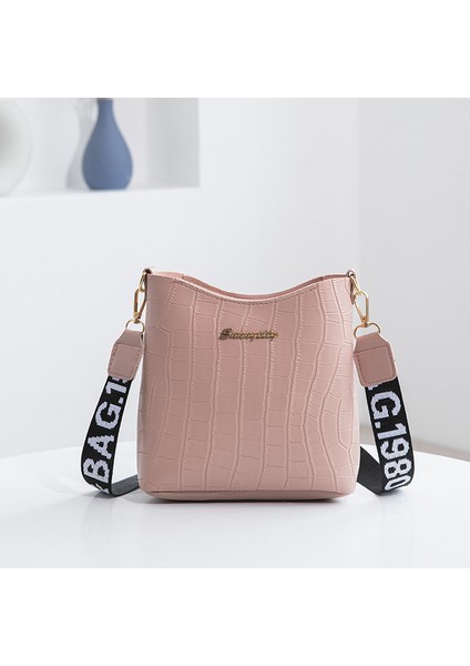 Pembe Moda Yeni Kadın Postacı Çantası Timsah Pu Deri Kadın Crossbody Omuz El Çantaları Kadınlar Için Yüksek Kaliteli Bayan Çanta (Yurt Dışından)