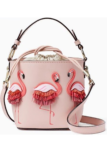 Siyah Flamingo Nakış Tasarım Güzel Pembe Kova Çantası Küçük Pu Deri Kadın Omuz Çantası Sevimli Kız Crossbody Çanta Günlük Çanta (Yurt Dışından) fiyatları